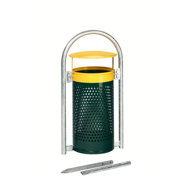 Stein HGS Abfallbehälter -Cubo Stefano-, feuerverzinkt/feuerverzinkt, Maße 1080 x 580 x 380 mm, 17320