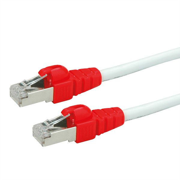ROLINE EASY Patchkabel Kategorie 6A (Class EA) S/FTP (PiMF), weiß, 2 m, 21.15.2473