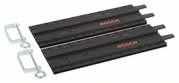 Bosch Führungsschiene aus Kunststoff mit Schraubzwingen, 2-teilig, 700 mm (2x350 mm), 2609255732