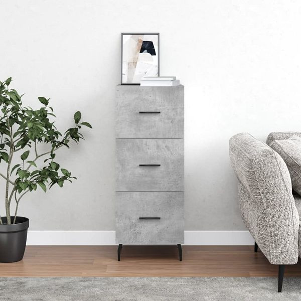 vidaXL Sideboard Betongrau 34,5x34x90 cm Holzwerkstoff, 828624