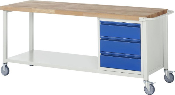 RAU Fahrbare Werkbank 8157I6, B2000xT700xH880mm, 3xSchublade-TA, 05-8157I6-207R4S.11