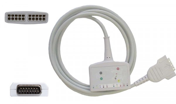 Golmed 10-adriges EKG-Stammkabel mit Multi-Link, zu GE Hellige, GW600-0-A