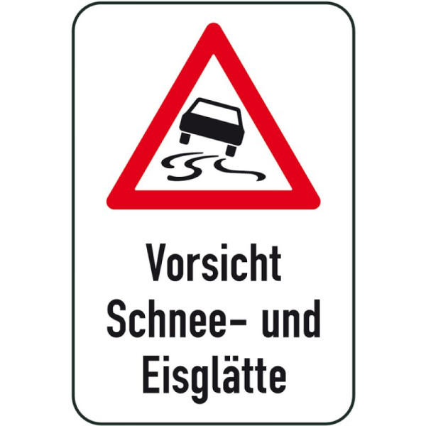 Stein HGS Winterschild/Verkehrszeichen Vorsicht Schnee- und Eisglätte, 400x600mm, 14741