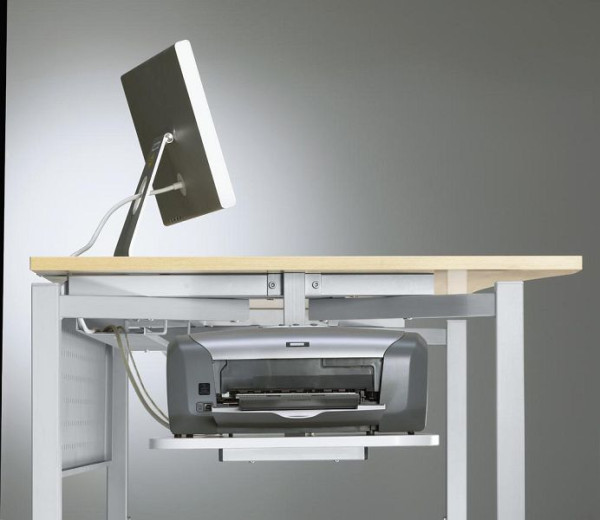 Deskin Kabelkanal CONCEPT LINE, Metall Alusilber RAL 9006, für Tischbreite 1600 mm, 219436