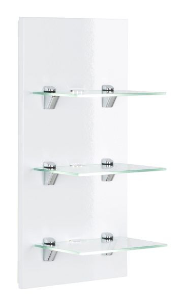 Posseik LED-Panel VIVA mit 3 Glasablagen weiß hochglanz, 35 x 68 x 32 cm, VIVALED000101DE