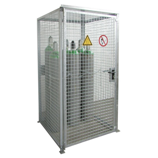 STEIN HGS Gasflaschen-Container GFC-M, 16 Stück, Einzelflügeltür, Gesamthöhe 2100 mm, 79145.0001
