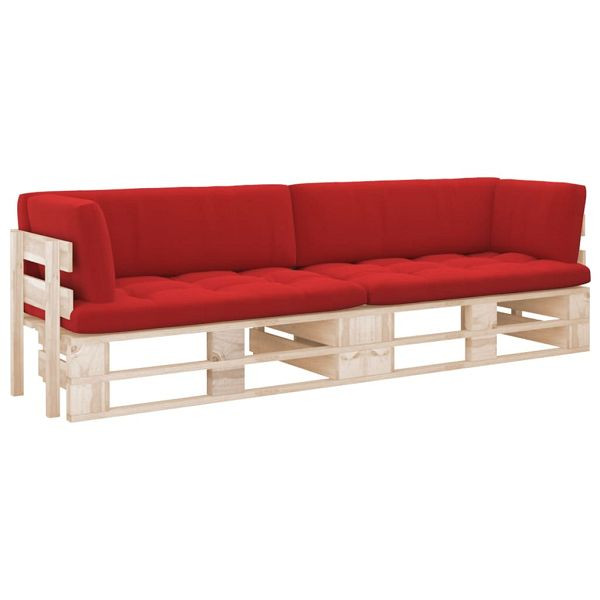 vidaXL 2-Sitzer-Palettensofa mit Kissen Imprägniertes Kiefernholz, 3066679