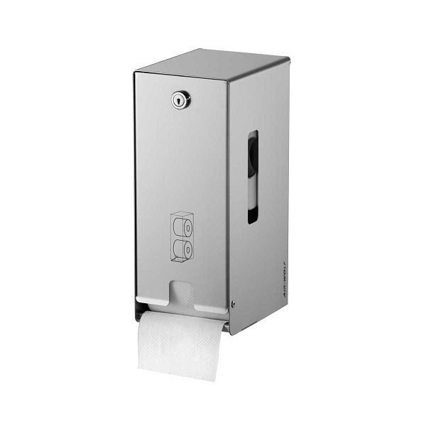 Air Wolf WC-Papierspender, Wandmontage, Edelstahl gebürstet, Serie Omikron II, 35-715
