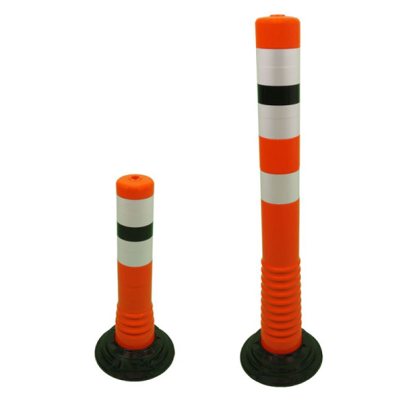 Stein HGS Absperrpfosten -Elasto Orange- zum Aufkleben, überfahrbar, 450 mm, 12869