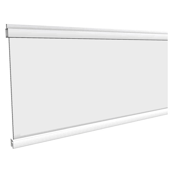 T&J ECOSTECK-Glasfüllung Satiniert, SILBER, 20 x 280 x 1800 mm, Acryl/Aluminium hell eloxiert, 44697