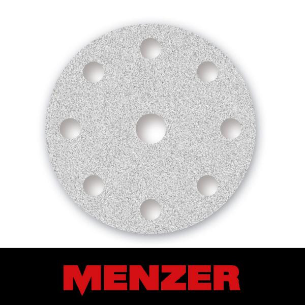 Menzer Klett-Schleifscheibe, Ø 150 mm, 9 Loch, Körnung 400, Normalkorund mit Stearat-Beschichtung, VE: 50, 231371400