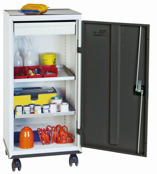 stumpf Werkzeug- und Materialschrank Serie 2000, 7035/7016, 1 Schublade, 2 Fachböden, Rolluntersatz, 2093171
