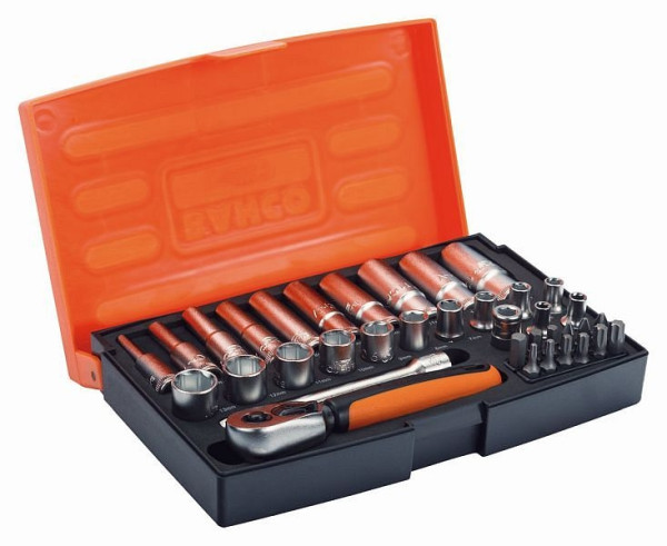 Bahco Steckschlüssel-Satz 1/4", standard + lang, SL25L, 7314150256570