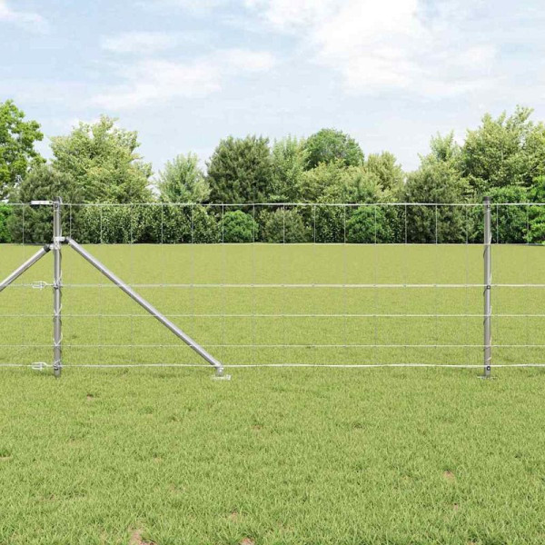 vidaXL Wildzaun Silber 25 x 0.8 m Verzinkter Stahl, 3351417