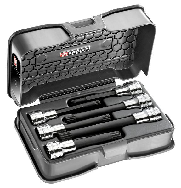 Facom Steckschlüssel-Set 1/2" XZN lang M6-M12, SV.LJ6B
