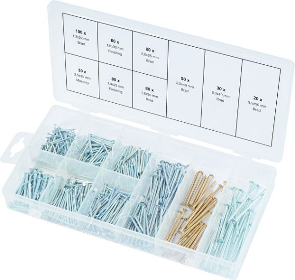 KS Tools Sortiment Nägel, 550-teilig, 970.0370, 4042146510810