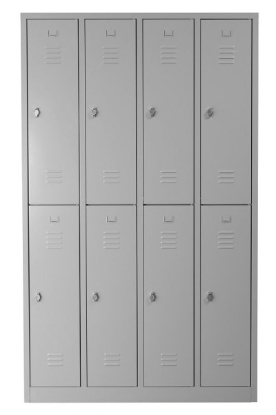 Gürkan Garderobenschrank, 50 x 117 x 195 cm, Lichtgrau, Vorhangschloss, WRC.8(4.2).195117, 106315