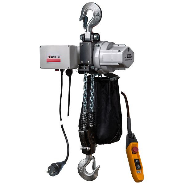 DELTA Elektrischer Kettenzug Typ US 230V, 2m/min 2-Strang, 2t mit 3m Hubhöhe, CZ.0.US.904.00.03