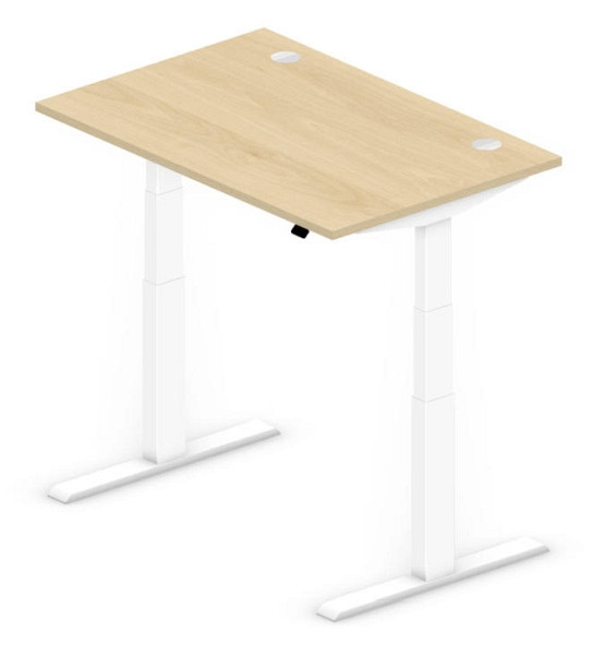 Deskin Sitz-/ Stehtisch Comfort MULTI M, Buchedekor, B 1200 x T 800 x H 640-1300 mm, 281842