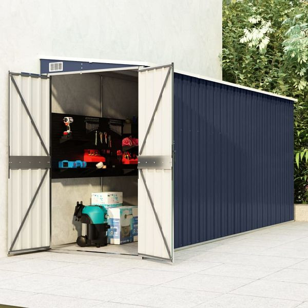 vidaXL Anbauschuppen Anthrazit 118x382x178 cm Verzinkter Stahl, 316231