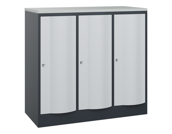 C+P Garderobenschrank Resisto, H1077xB1148xT540mm, 7016/7035, 8271-372 S10135
