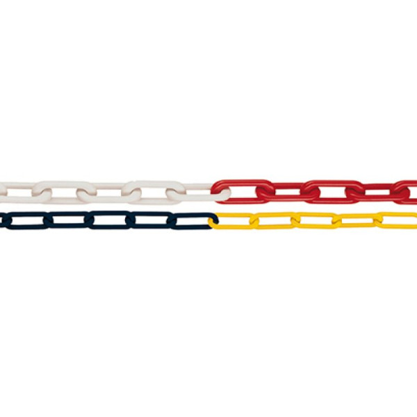 Stein HGS Absperrkette aus Kunststoff, Stärke 6mm, rot-weiß, VE: 25m, 430.05