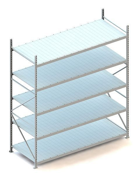 Meta MINI-RACK GR 3000x2600x1050 mm, verzinkt, mit Stahlpaneele, Bodenanzahl: 5, 20051363