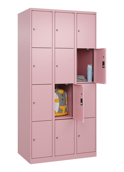 C+P Schließfachschrank Evolo PLUS, 12 Fächer, 1850x900x500mm, 3015/3015, 049000-304 S10024