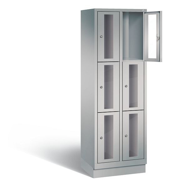 C+P Schließfachschrank Classic, H1800xB610xT500mm, Farbe: Weißaluminium, 8020A203 S10010