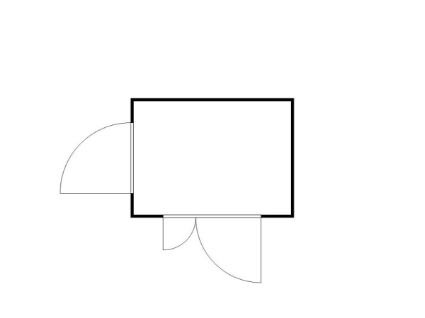 FLADAFI Materialcontainer MC 1300, verzinkt, zerlegt, Holzfußboden, Doppelflügeltür (asymmetrisch) auf der 3 m Seite und Einflügeltür, F13200710