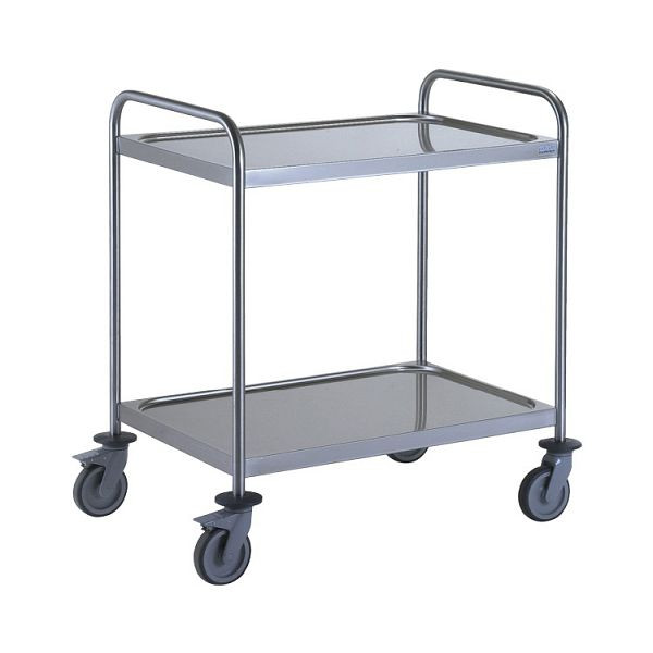 Gastro-Inox Edelstahl AISI 304 Servierwagen mit 2 Etagen, 800x500mm, 307.110