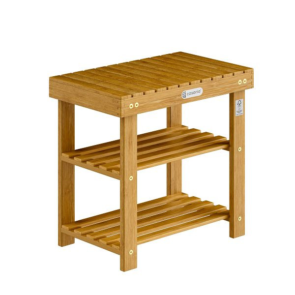 casaria Schuhregal 2in1 Akazienholz FSC 50x33x46cm, 106543