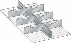 LISTA Set Schlitzwände und Trennbleche 18x36E (BxTxFH) 306x612x50mm, 1 Schlitzwand 36 E, 9 Trennbleche 9 E, 80.633.000