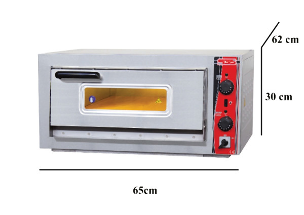 SGS Gastro Pizzaofen, 1 x 40 cm, 65 x 62 x 30 cm, PO 4040 E, 8683829770143