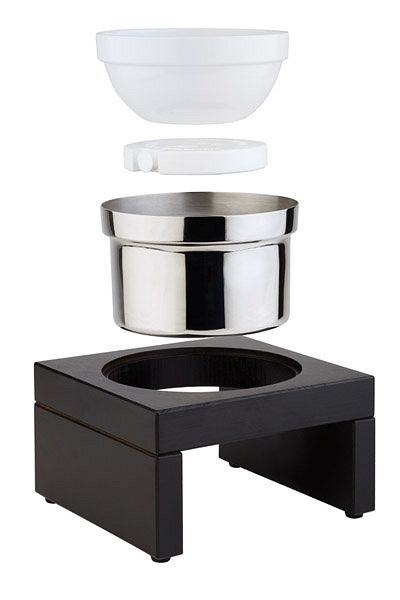 APS Kühlschale Mini -BRIDGE- schwarz, 18,5 x 18,5 cm, Höhe: 10 cm, 4-teiliges Set, 14980