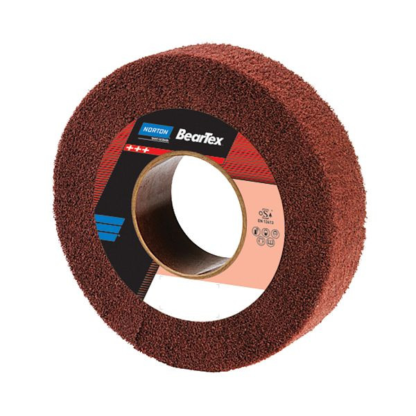 Norton Beartex Fächerschleifscheiben Non-woven Lamellenschleifer mit Flansch Norton-Clean & Blend-15x5x5#MED, Gewicht: 0,44 kg, 66261083074