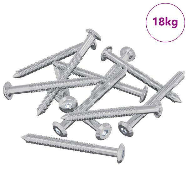 vidaXL Möbel-Schrauben 1600-teilig Silber Stahl, 864396