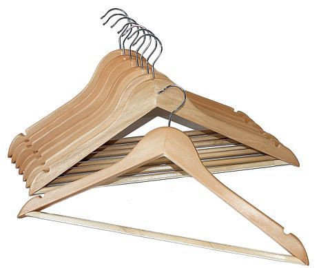 BÜRSTENMANN Kleiderbügel, Holz, 8 Stück, 112097, 4022551265864