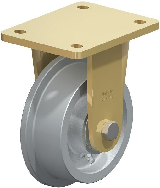 Blickle BS-SPK 125K Stahlgeschweißte Schwerlast-Bockrolle, Stahl, Grau, 297580