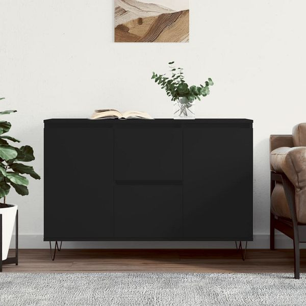 vidaXL Sideboard Schwarz 104x35x70 cm Holzwerkstoff, 827205