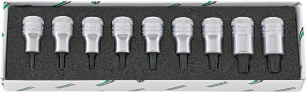 STAHLWILLE Satz Schraubendrehereinsätze Nr.54TX/9 12,5 mm (1/2") 9-teilig, 96031004