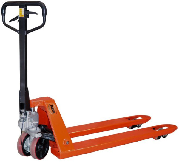 Schefer Gabelhubwagen 2500 kg - 1150 mm Eco mit Fahr-und Feststellbremse und Schnellhub, 1101054PTPBQECO