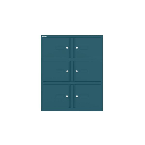 Bisley Essentials Office Locker, Höhe 1000-1024 x Breite 800 x Tiefe 470 mm, 653 ozeanblau, YELD0810653