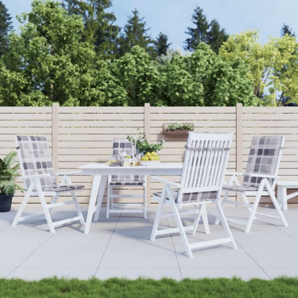 vidaXL Gartenstuhlauflagen für Hochlehner 4 Stück 120x50x3cm Stoff, 314129