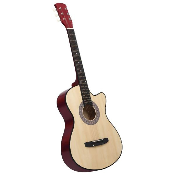 vidaXL Westerngitarre Akustisch Cutaway mit 6 Saiten 38" Lindenholz, 70130