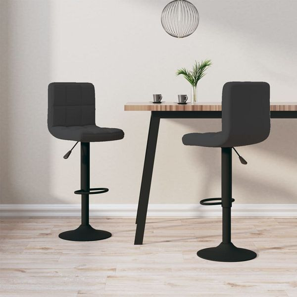 vidaXL Barhocker 2 Stück Schwarz Samt, 334302, 8720286526828