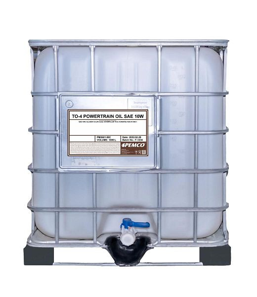 PEMCO Getriebehydraulik-Mineralöl 2601 TO-4 Powertrain Oil SAE 10W, VE: 1000 l, PM2601-IBC