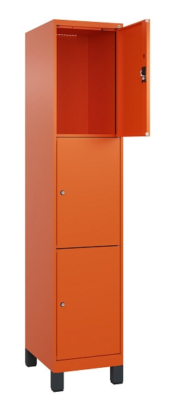 C+P Schließfachschrank Evolo PLUS, mit Füßen, 3 Fächer, 1950x400x500mm, 2004/20, 049010-123 S10023