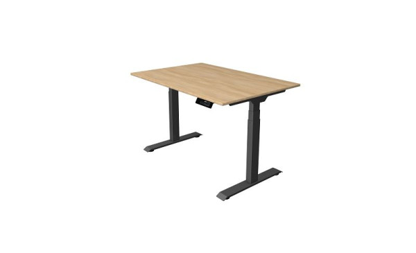 Kerkmann Oxford Sitz-/Stehtisch 1200 x 800 mm, elektrisch höhenverstellbar von 620-1270 mm, Eiche hell, Gestell anthrazit, 10540453