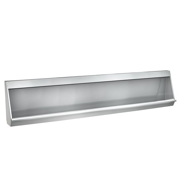 KWC Reihenurinal, CAMPUS, Edelstahl V2A, 2400x515x235 mm, Siebablauf mittig, 2000056971